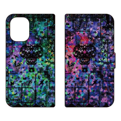 手帳型スマホケース monikotoデザイン ステンドグラス (受注生産) iPhone 16