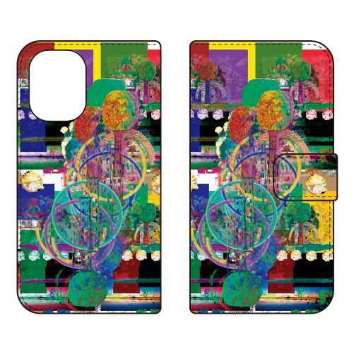 手帳型スマホケース monikotoデザイン タネマフタ (受注生産) iPhone 16