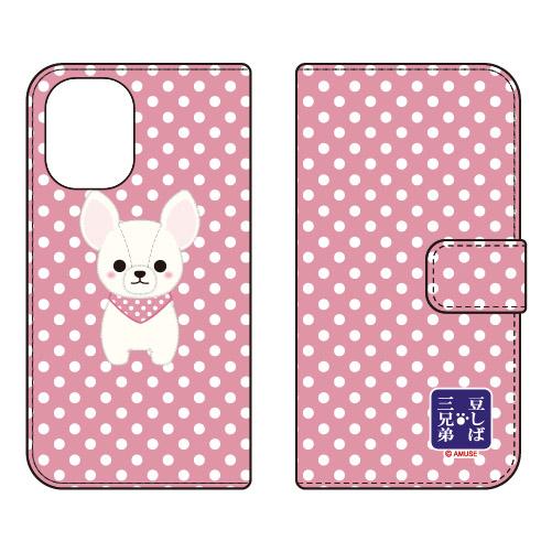 手帳型スマホケース 豆しば三兄弟 シュガー (受注生産) iPhone 16