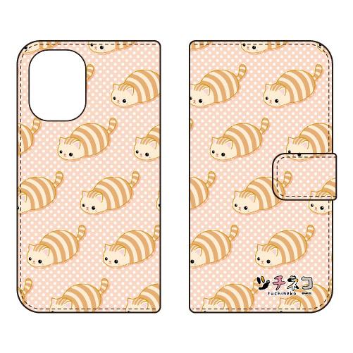 手帳型スマホケース ツチネコ 茶トラ (受注生産) iPhone 16