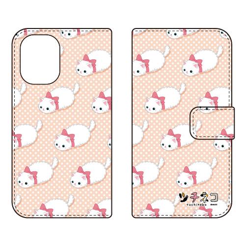 手帳型スマホケース ツチネコ ふさシロ (受注生産) iPhone 16