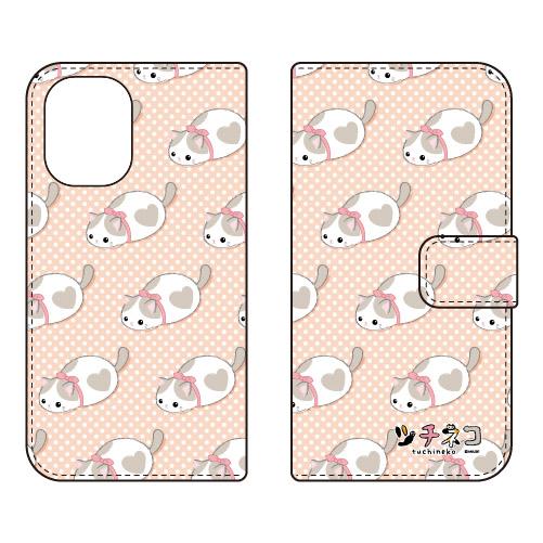 手帳型スマホケース ツチネコ ハート (受注生産) iPhone 16