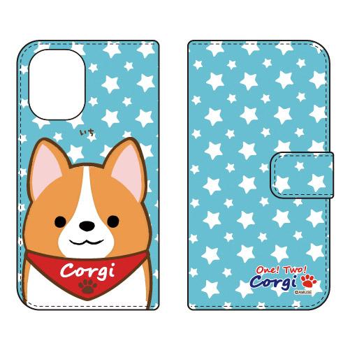 手帳型スマホケース いちにのコーギー いち (受注生産) iPhone 16