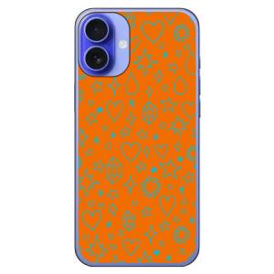 キラキラ オレンジ×サックスブルー (ハード ケース カバー) Coverfull iPhone 1...