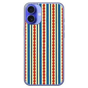 シマシマ ブルー×レッド (ハード ケース カバー) Coverfull iPhone 16