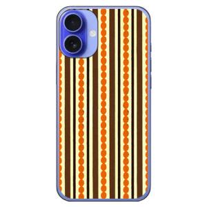 シマシマ ブラウン×オレンジ (ハード ケース カバー) Coverfull iPhone 16