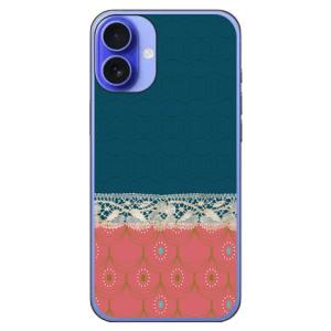 リアルレース ネイビー×ピンク (ハード ケース カバー) Coverfull iPhone 16