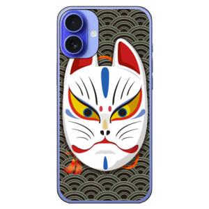 キツネ面開眼 波ブラック (ハード ケース カバー) Coverfull iPhone 16