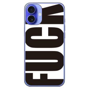 Cf LTD FUCK（ファック） 大 ホワイト スマホケース (ハード ケース カバー) iPho...