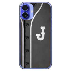 Cf LTD ベースボール グレー J スマホケース (ハード ケース カバー) iPhone 16