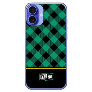 ブロックチェック グリーン (ハード ケース カバー) YESNO iPhone 16