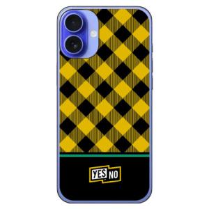 ブロックチェック イエロー (ハード ケース カバー) YESNO iPhone 16