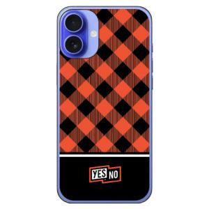 ブロックチェック レッド (ハード ケース カバー) YESNO iPhone 16