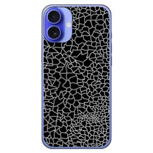 CRACK ブラック (ハード ケース カバー) SECOND SKIN iPhone 16