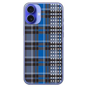 チェックドット ブルー (ハード ケース カバー) SECOND SKIN iPhone 16