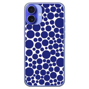 バブルドット ホワイト×ネイビー (ハード ケース カバー) SECOND SKIN iPhone ...