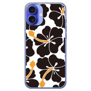北欧ハイビスカス ブラック (ハード ケース カバー) SECOND SKIN iPhone 16