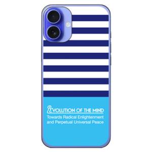 Panel border ブルー×シアン (ハード ケース カバー) SECOND SKIN iPh...