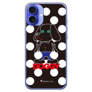 Doggy ホワイトドット (ハード ケース カバー) SECOND SKIN iPhone 16