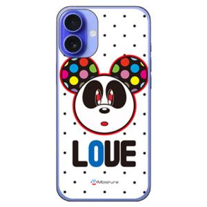 Love Panda ブラックドット (ハード ケース カバー) SECOND SKIN iPhon...