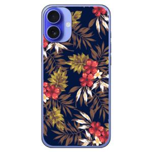 リゾートフラワー ネイビー (ハード ケース カバー) SECOND SKIN iPhone 16