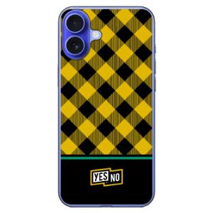 ブロックチェック イエロー （ソフト ケース カバー） YESNO iPhone 16