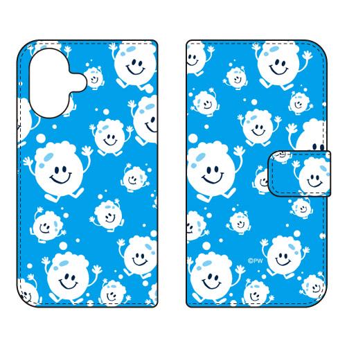 手帳型スマホケース bubbles ライトブルー (受注生産)  SECOND SKIN iPhon...