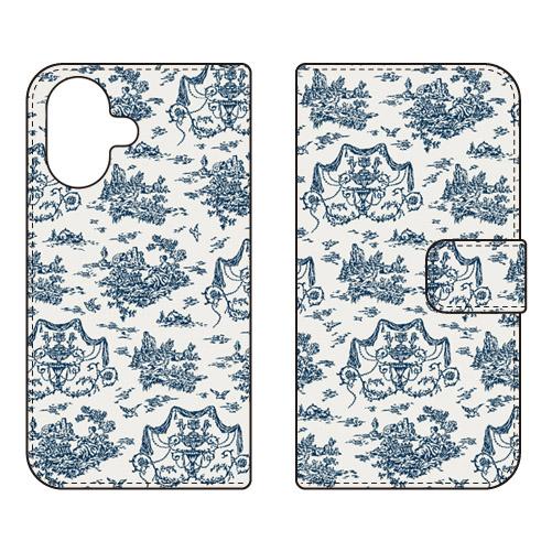 手帳型スマホケース SINDEE Toile De Jouy (受注生産)  SECOND SKIN...
