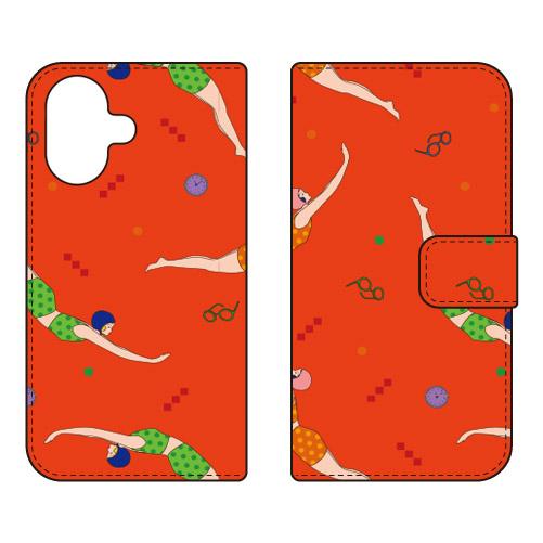 手帳型スマホケース YOKEY Swimming Girls (受注生産)  SECOND SKIN...