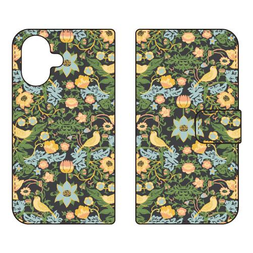 手帳型スマホケース SINDEE Mystical Flower （グリーン） (受注生産)  SE...