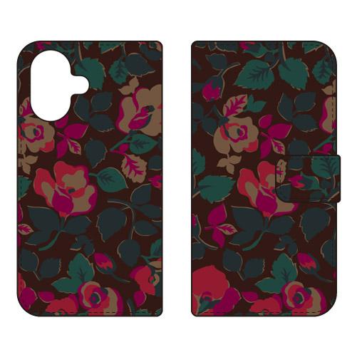 手帳型スマホケース SINDEE Bulluna Flower （ブラウン） (受注生産)  SEC...