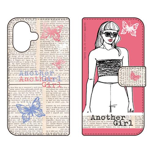 手帳型スマホケース Hal Ikeda Another Girl コーラルレッド (受注生産)  S...