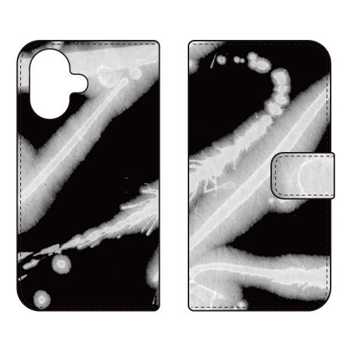 手帳型スマホケース 赤間紫動 曲流 (受注生産)  SECOND SKIN iPhone 17