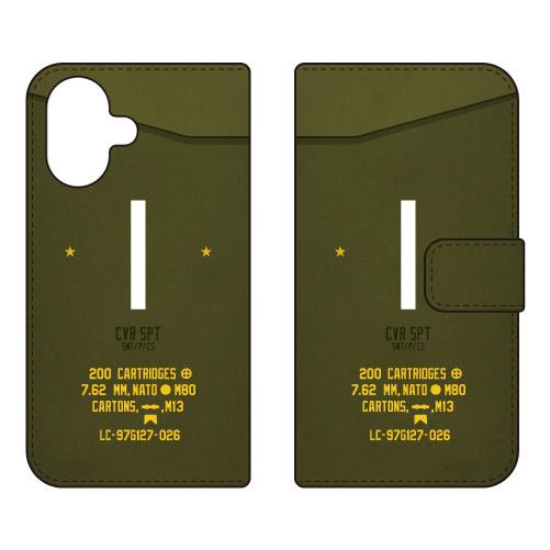 手帳型スマホケース ミリタリー I （カーキ） (受注生産)  Cf LTD iPhone 17