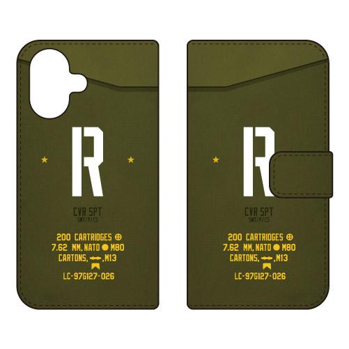 手帳型スマホケース ミリタリー R （カーキ） (受注生産)  Cf LTD iPhone 17