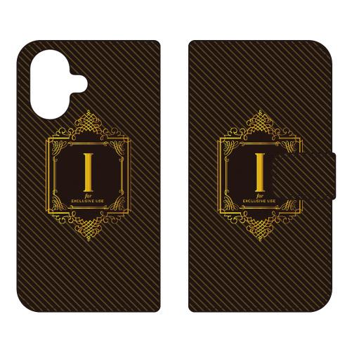 手帳型スマホケース ラグジュアリー I （ゴールドイエロー） (受注生産)  Cf LTD iPho...