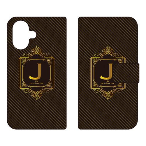 手帳型スマホケース ラグジュアリー J （ゴールドイエロー） (受注生産)  Cf LTD iPho...