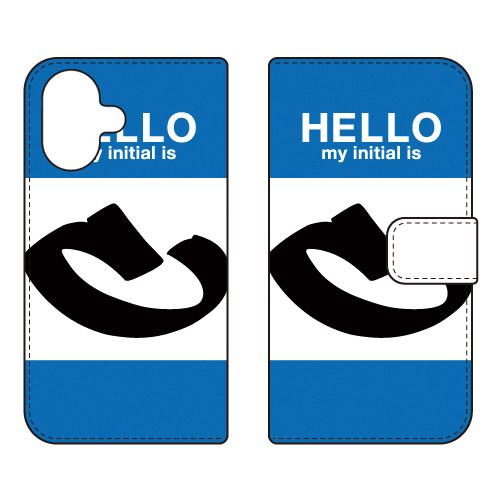 手帳型スマホケース ハロー C （ブルー） (受注生産)  Cf LTD iPhone 17