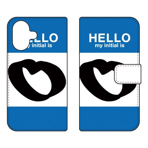 手帳型スマホケース ハロー O （ブルー） (受注生産)  Cf LTD iPhone 17