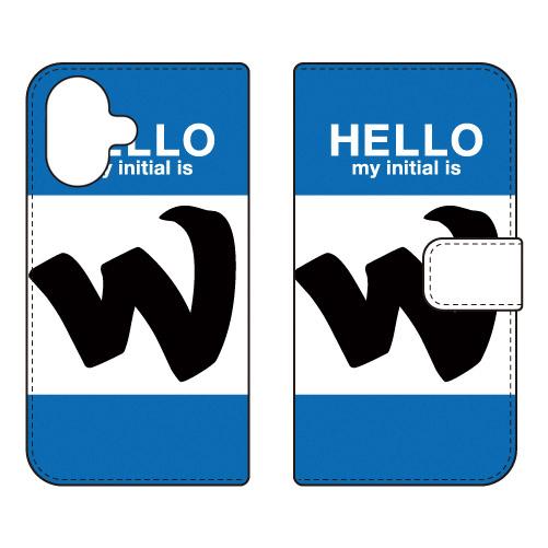 手帳型スマホケース ハロー W （ブルー） (受注生産)  Cf LTD iPhone 17