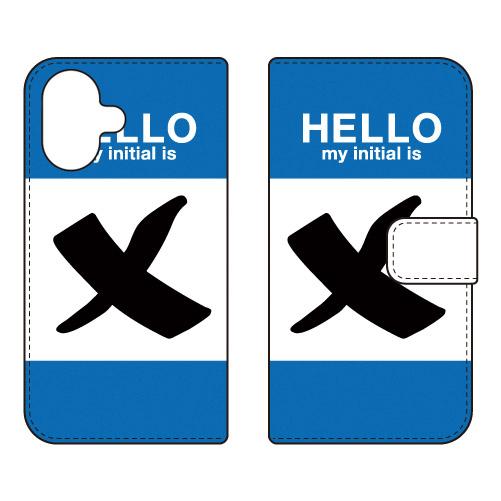 手帳型スマホケース ハロー X （ブルー） (受注生産)  Cf LTD iPhone 17