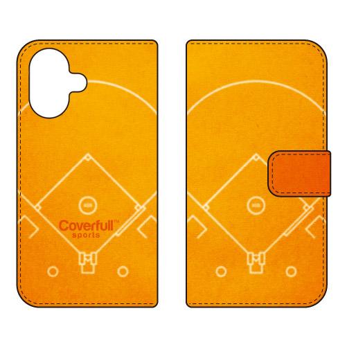 手帳型スマホケース 野球 オレンジ (受注生産)  Cf LTD iPhone 17