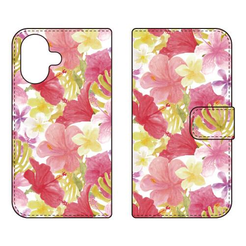 手帳型スマホケース スタンダード ホットフラワー スマホケース (受注生産)  Cf LTD iPh...