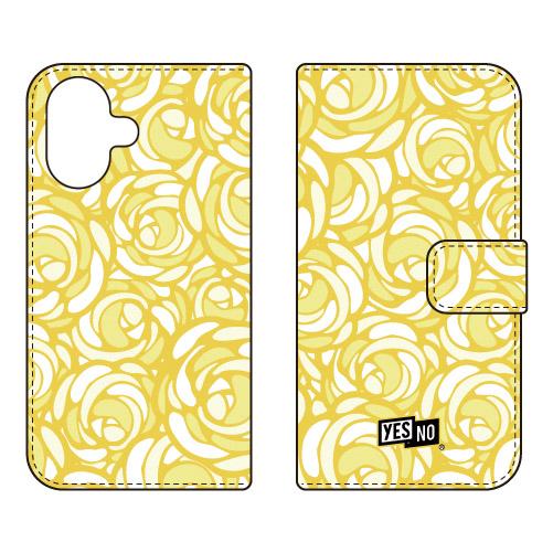 手帳型スマホケース ローズポップ パステルイエロー (受注生産)  YESNO iPhone 17