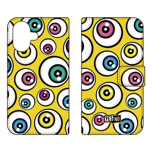 手帳型スマホケース アイズ イエロー (受注生産)  YESNO iPhone 17