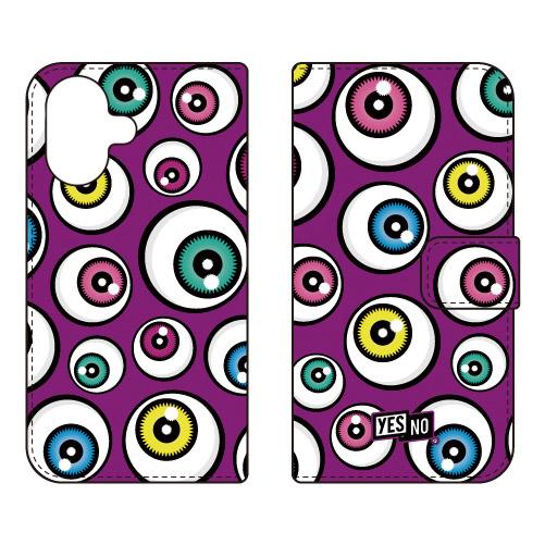 手帳型スマホケース アイズ パープル (受注生産)  YESNO iPhone 17