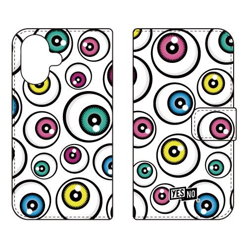 手帳型スマホケース アイズ ホワイト (受注生産)  YESNO iPhone 17