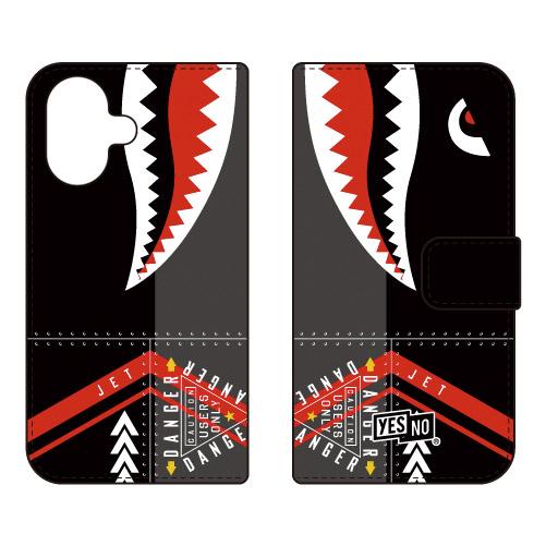 手帳型スマホケース シャーク ブラック (受注生産)  YESNO iPhone 17