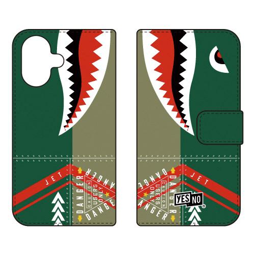 手帳型スマホケース シャーク グリーン (受注生産)  YESNO iPhone 17