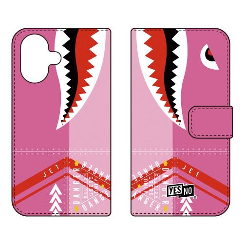 手帳型スマホケース シャーク ピンク (受注生産)  YESNO iPhone 17